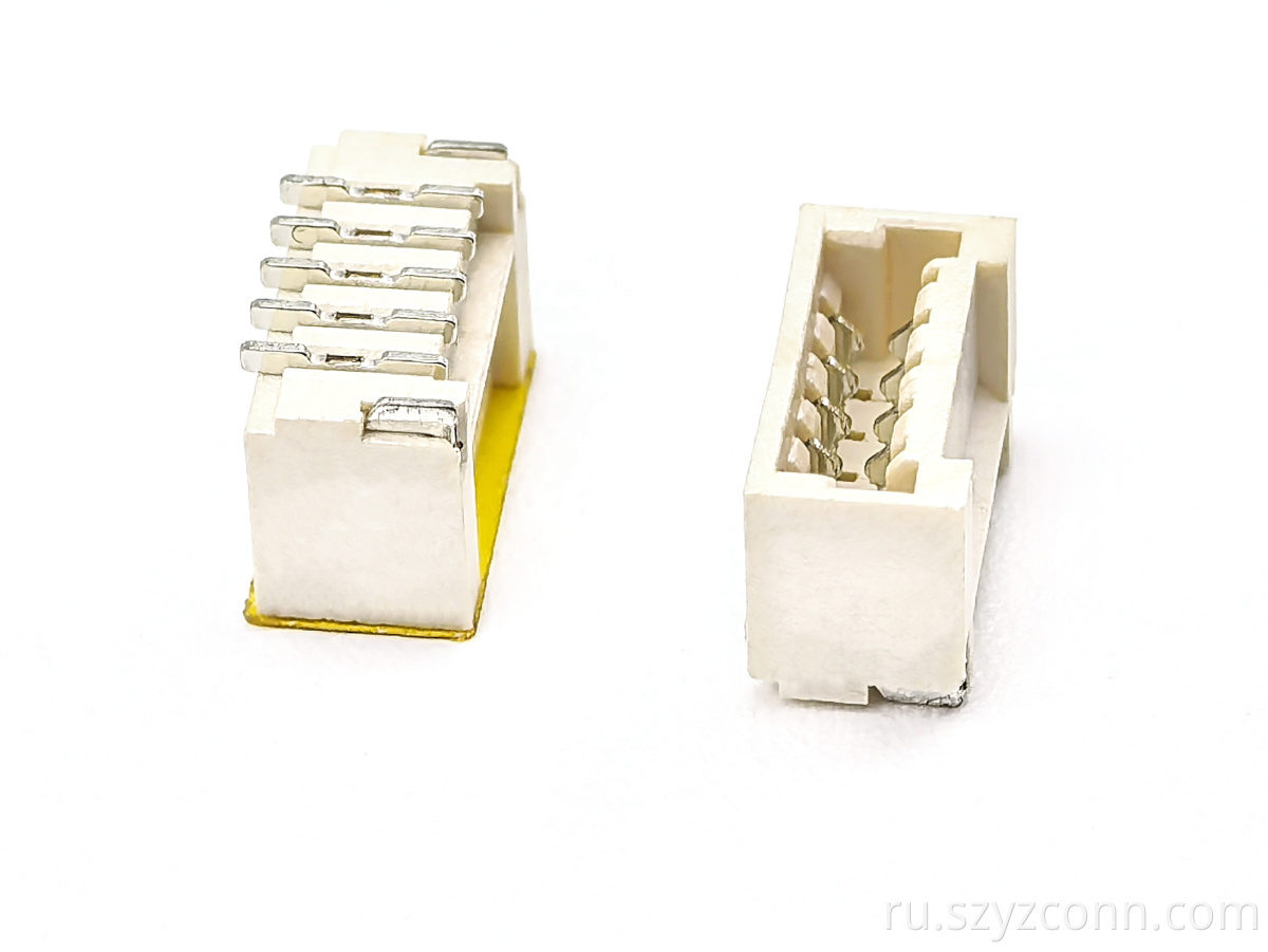 Разъем 5P штыря SMT вертикальной вафли с шагом 1,0 мм 1.0mm Pitch Wafer Vertical SMT Pin header Connector 5P